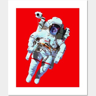 astronaut cat Posters and Art